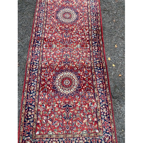 80 - Huge Hand Tied Ground Runner. 488 x 85 cms