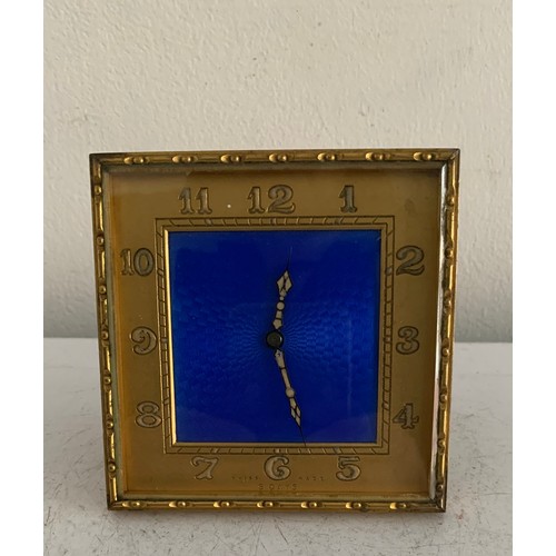 246 - A Fine Quality Edwardian 8 - Day Easel Backed Brass Framed Bedside Clock With Swiss 8 Day Movement A... 