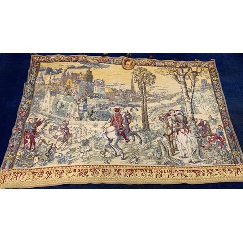 209 - Large Vintage Woven Tapestry Of Medieval Design
1.9 m x 1.2 m