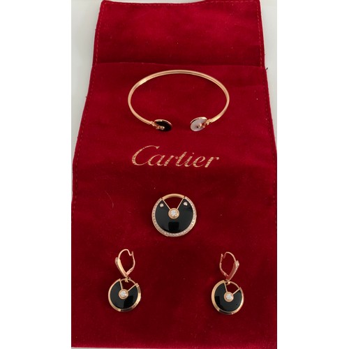 357 - Fabulous Set of Cartier Jewellery Having AMULETTE DE CARTIER Bracelet 17ECS347 750 With Matching AMU... 