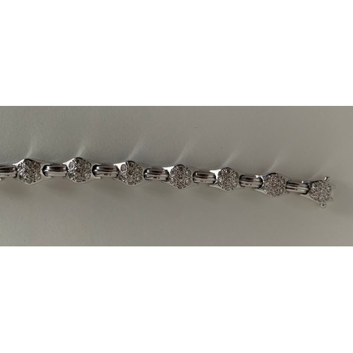 354 - Diamond Bracelet In 18ct White Gold And Having 2ct Diamonds