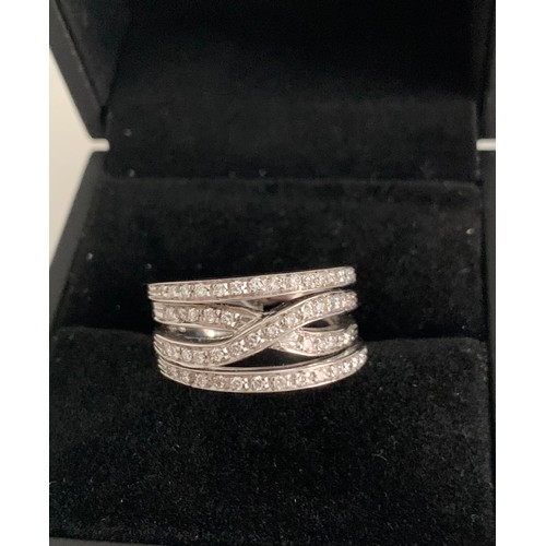 346 - Diamond Ring Set In 18ct White Gold 
12.3 g. Size Q