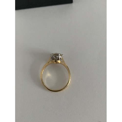 356 - Single Stone Brilliant Cut DIAMOND Approx 1.62 Ct.Colour H VVS2 Set In 18 ct Gold. Size N