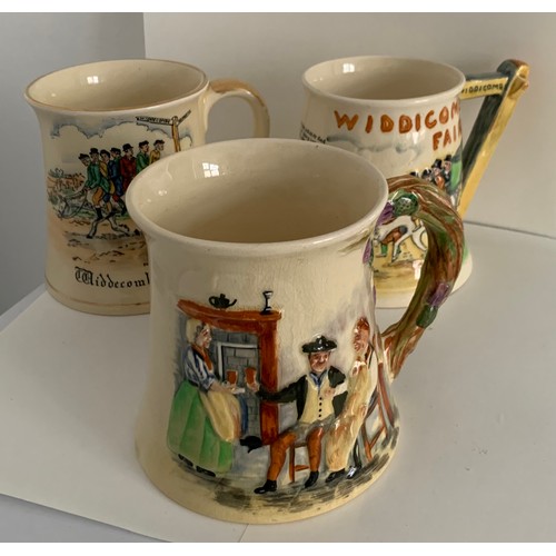 220 - Collection Of 3 Crown Devon Musical Mugs Of Widdecombe Fair