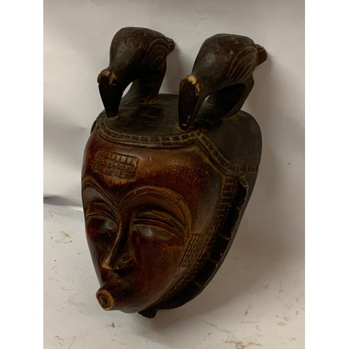 466 - Tribal Art Wood Face Mask. 35 cms