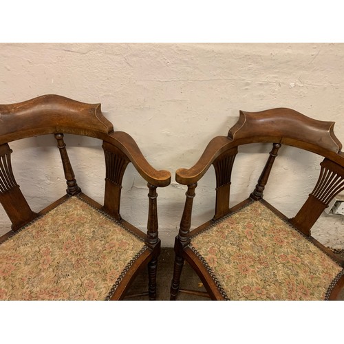 64 - Pair Of Antique Corner Chairs. (2)