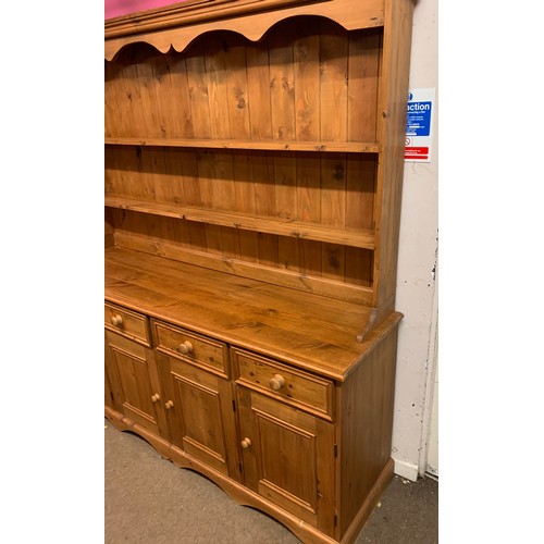 65 - Large Vintage Pine Dresser. 183 x 49 x 190 cms