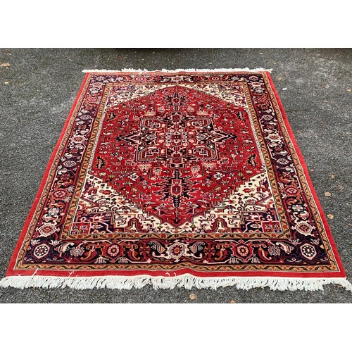 77 - Large Hand Made  Decorative Ground Rug 310 x 202 cms