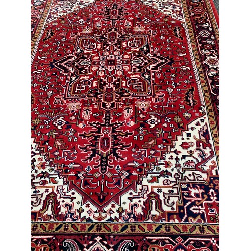 77 - Large Hand Made  Decorative Ground Rug 310 x 202 cms