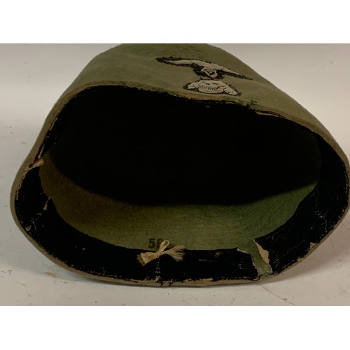 424 - German WWII ? Waffen SS Field Grey / Green  Combat Fez for Foreign Volunteers Size 59. (Viewing Reco... 