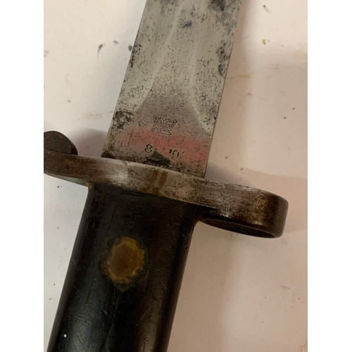 429 - British 188 Lee Metford  Bayonet With Scabbard (Tip Missing From Scabbard)