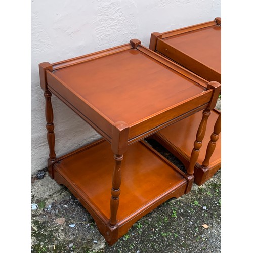 70 - Pair Of Continental Side / Bedside Tables. 43 x 43 x 51 cms  (2)