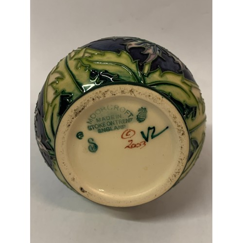 494 - A Moorcroft Pottery Vase. 9.5 cms