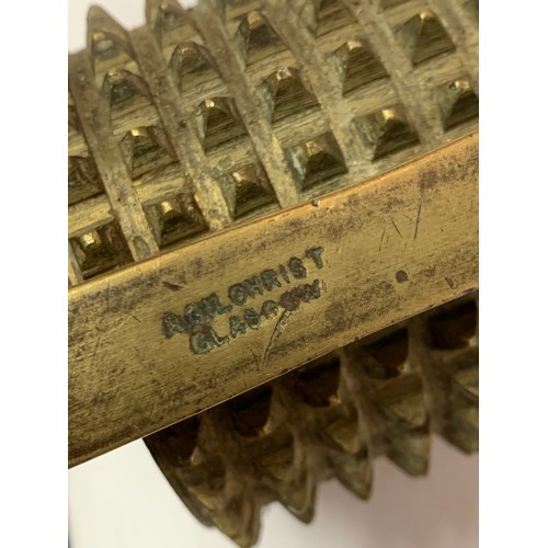 515 - Antique Heavy Duty Brass Spiked Roller By E.P BULLED & CO CROYDEN. 30 X 21 CMS