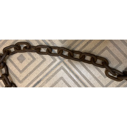 219 - Vintage Iron Ball And Chain Manacles