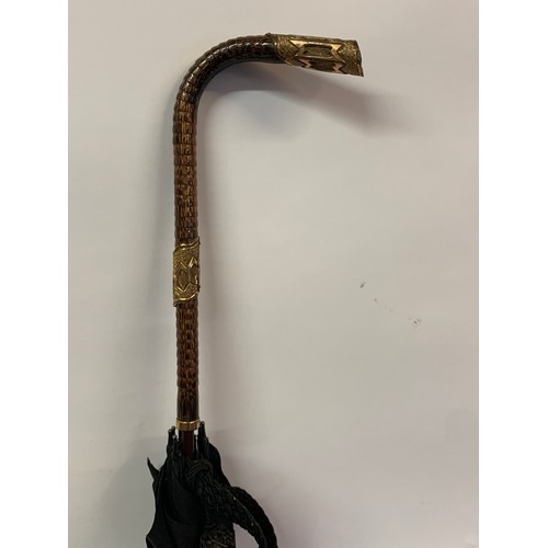 549 - Antique Umbrella With Gold Plate