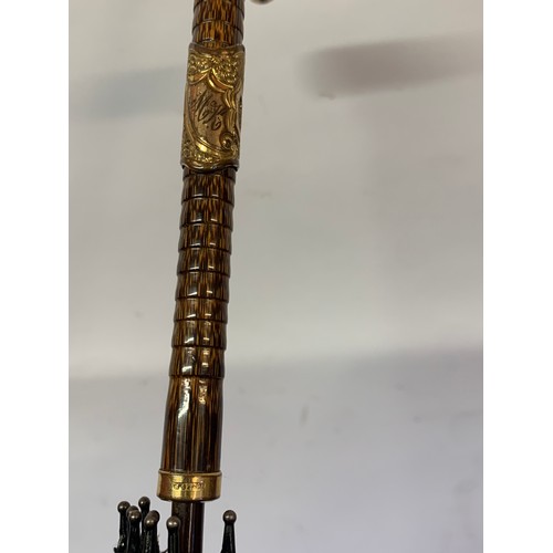 549 - Antique Umbrella With Gold Plate