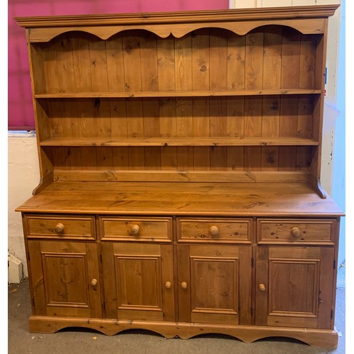 80 - Large Vintage Pine Dresser. 183 x 49 x 190 cms