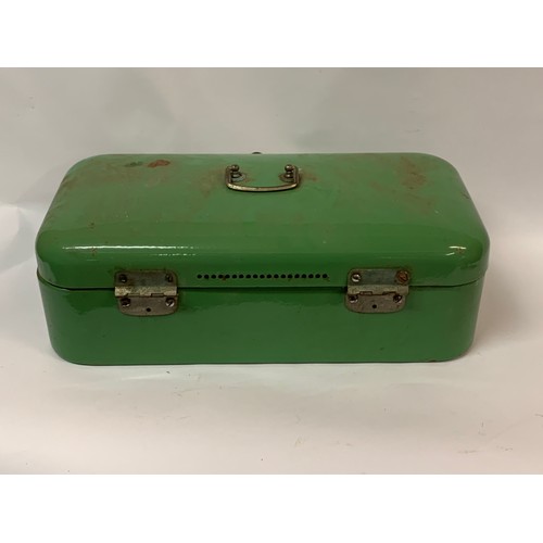 269 - Vintage Enamel Campervan Bread Bin. 49 x 27 x 19 cms