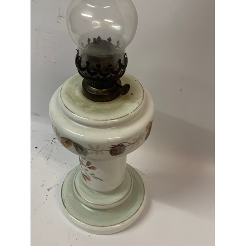 282 - Vintage Oil Burning Lamp. 53 cms High