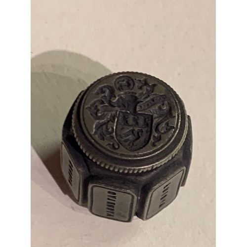 292 - Metal Antique Style Wax Seal With The Days Of The Week On The Outer Edge And Coat Of Arms Crest To T... 