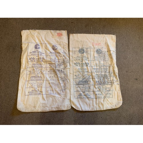 339 - Two American WW2 Era Flour Sacks (2)