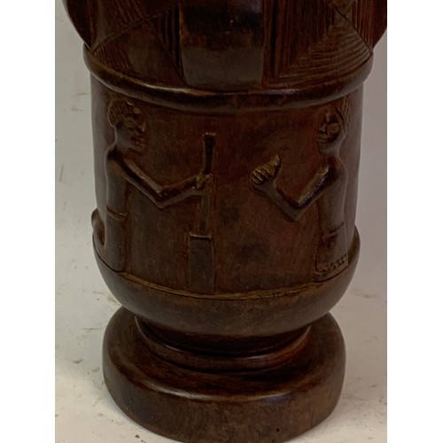 406 - Tribal Art Drum. 27 cms High