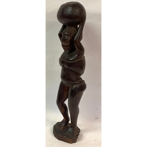 409 - Wood Tribal Figure. 53 cms High