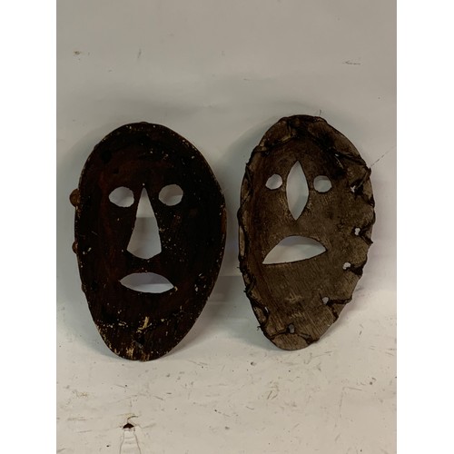 417 - Similar To Previous Lot Two Tribal Art Face Masks. 28cms (2)