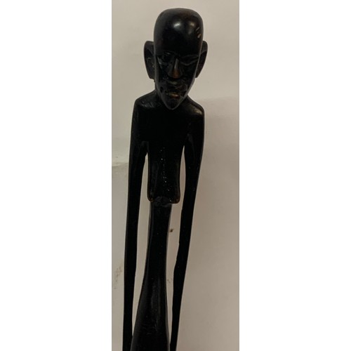 443 - Two Wood Tribal Figures. Tallest 59 cms High