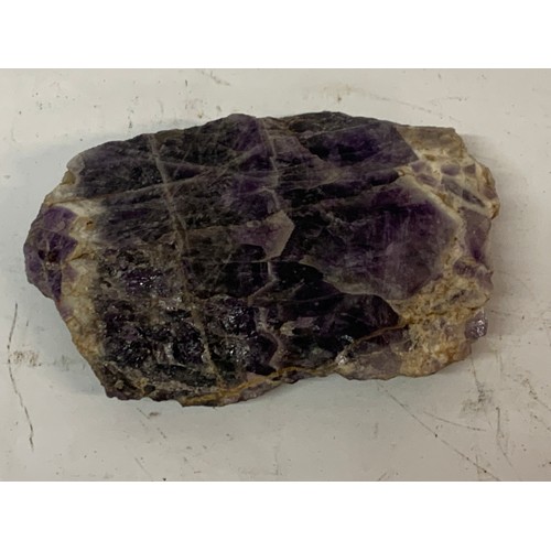 458 - Vintage Blue John ?  / Amethyst ? 13 x 8 cms