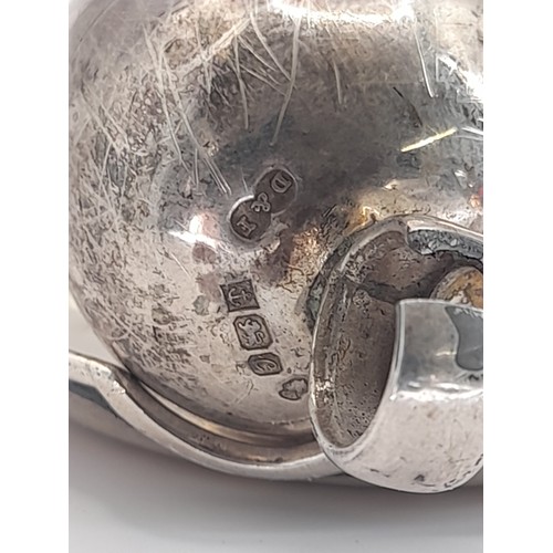 16 - Hallmarked Silver  Mustard Pot with Blue Glass Liner, Hallmarked Silver Bell and a Hallmarked Silver... 