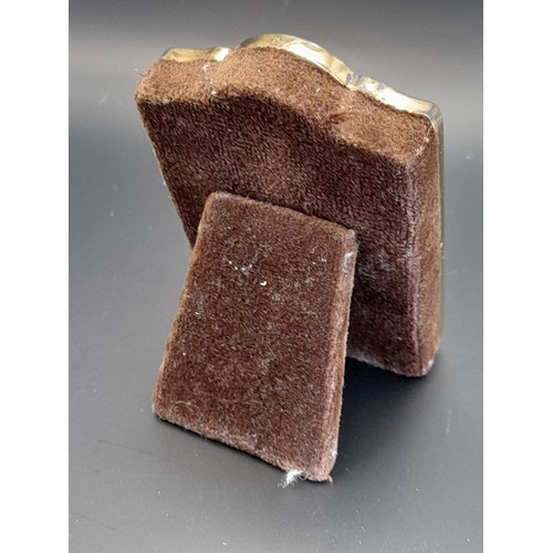 4 - Hallmarked silver framed clock marked R Carr England 9cm x 6cm