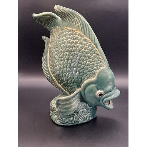 22 - Large studio pottery Fish Standing 28cm high