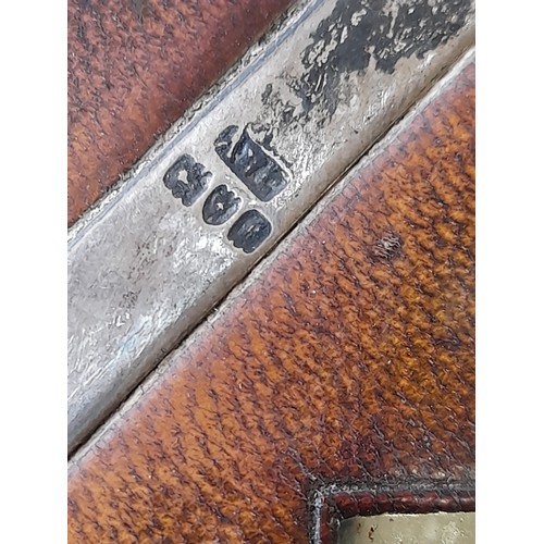 38 - Vintage folding Mirror with Silver Detail to corners, some visible hallmarks. folded size 25cm x 34c... 