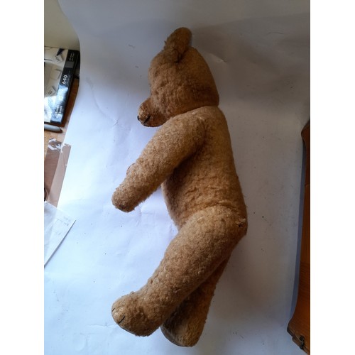 42 - Vintage Teddy Bear 53cm long with articulated Head, Arms and Legs.