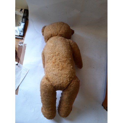 42 - Vintage Teddy Bear 53cm long with articulated Head, Arms and Legs.