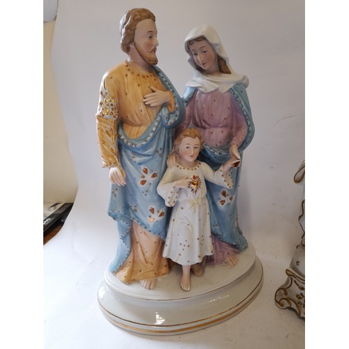 54 - 3 x Religious figures with repair of small damage to each