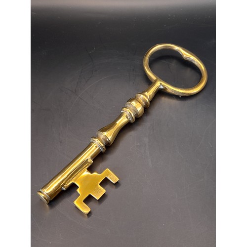 82 - Vintage Brass Key, 23cm long