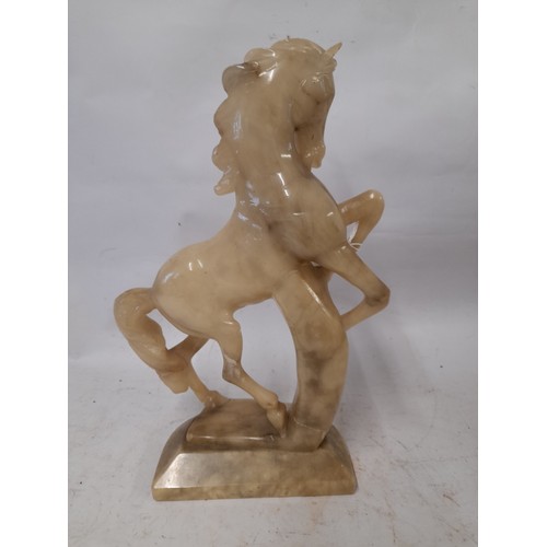 100 - Onyx Figure of a Horse 37cm X 25cm