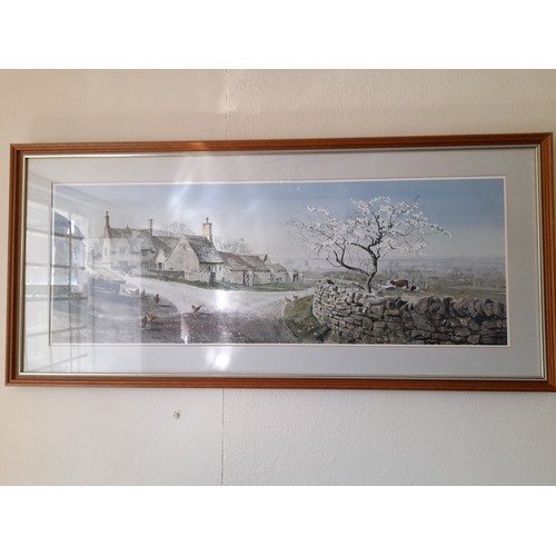 112 - Framed and Glazed Print ' Upperwall Farm' by Alan Ingham, 88cm x 40cm alng with framed and glazed pr... 