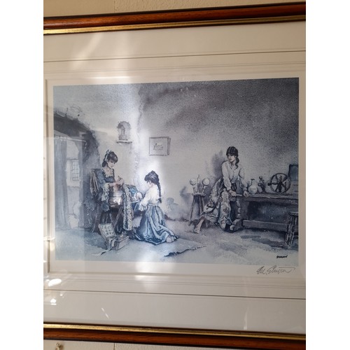 113 - Framed and glazed print pencil signed to mount by E.R. Sturgeon, 51cm x 43cm together with framed an... 