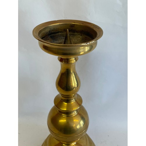 32 - Similar To Previous Lot Antique Church Pricket Candlestick. 31 cms High