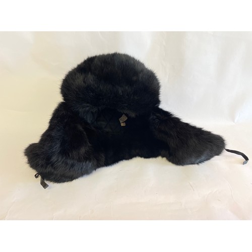 38 - Vintage Genuine Rabbit Fur Hat From The USSR Possibly Military .