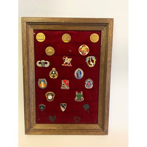 234 - Quantity Of Framed Military Badges.