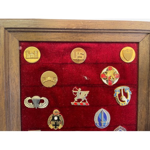 234 - Quantity Of Framed Military Badges.