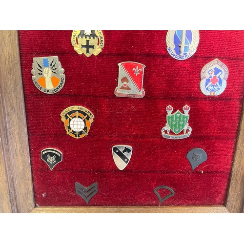 234 - Quantity Of Framed Military Badges.