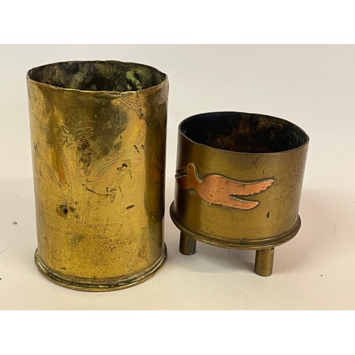 241 - Two Military Trench Art Shells. (2)