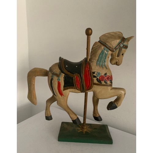 168 - Carved Wooden Carousel Horse
26 cms w x 31 cms h