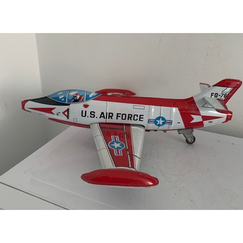 164 - Tin Plate USA Air Force Plane
34 x 31 cms